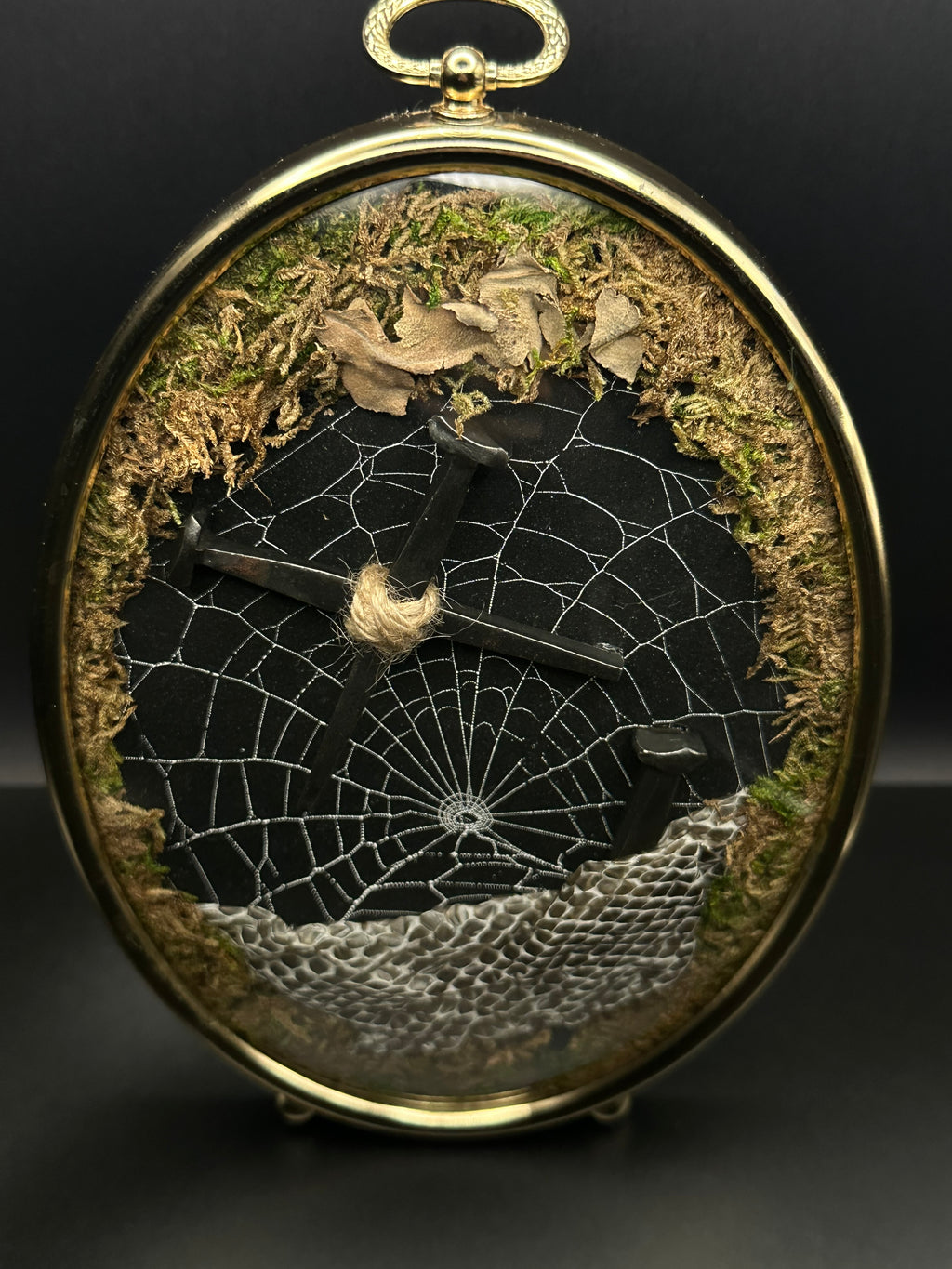 Victorian Gothic Spiderweb Coffin Nail Display