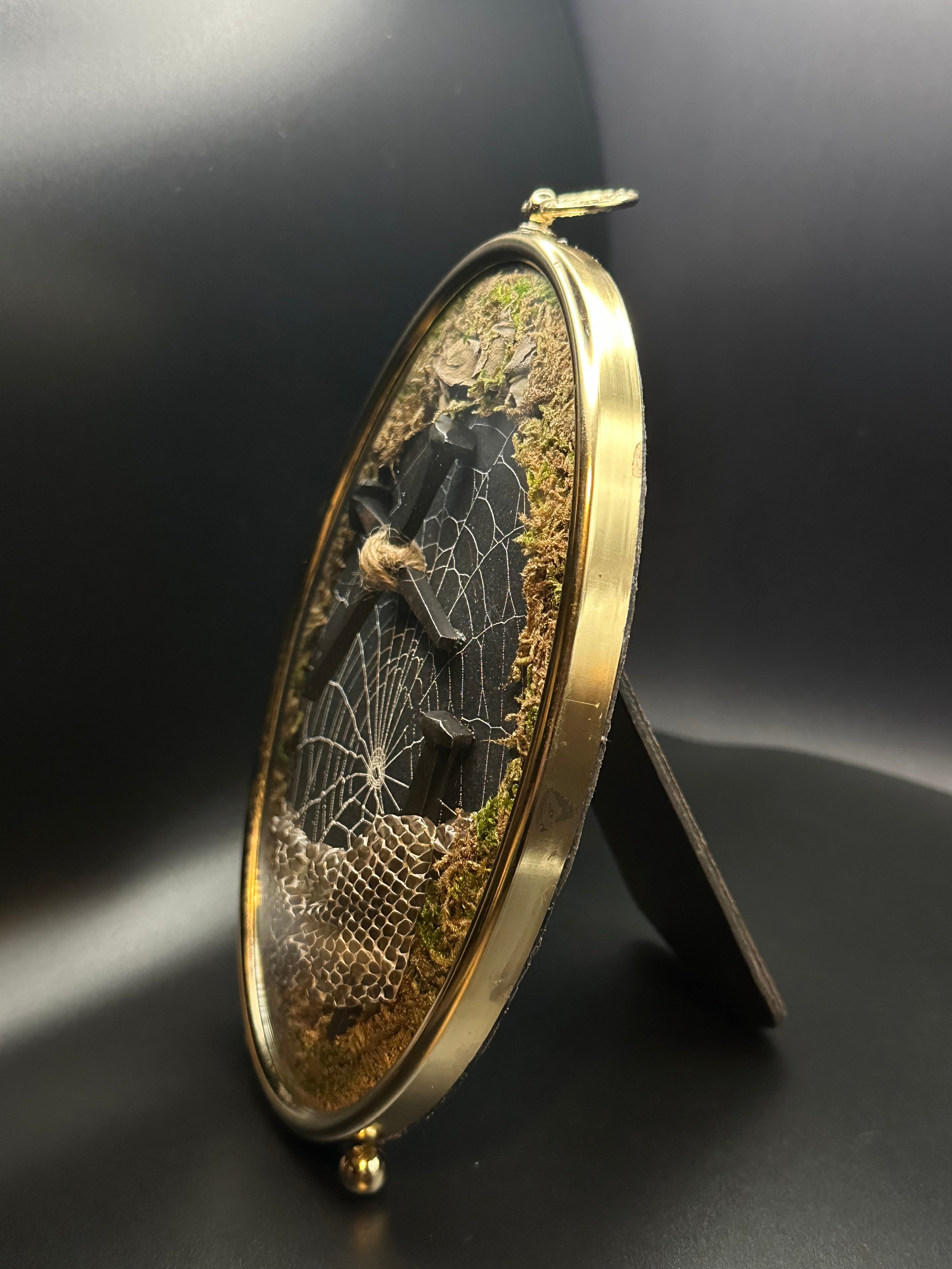 Victorian Gothic Spiderweb Coffin Nail Display