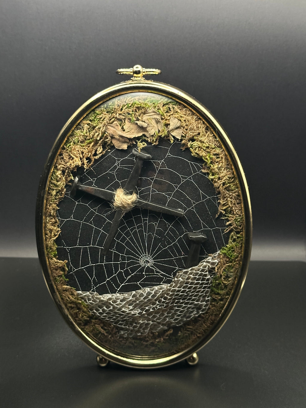 Victorian Gothic Spiderweb Coffin Nail Display