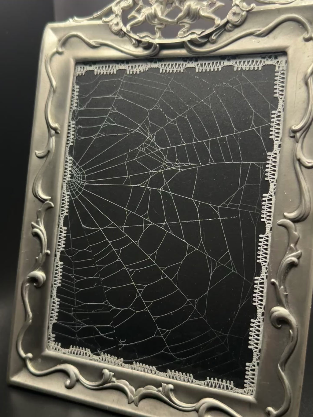 Victorian Cherub Spiderweb Frame | Handmade