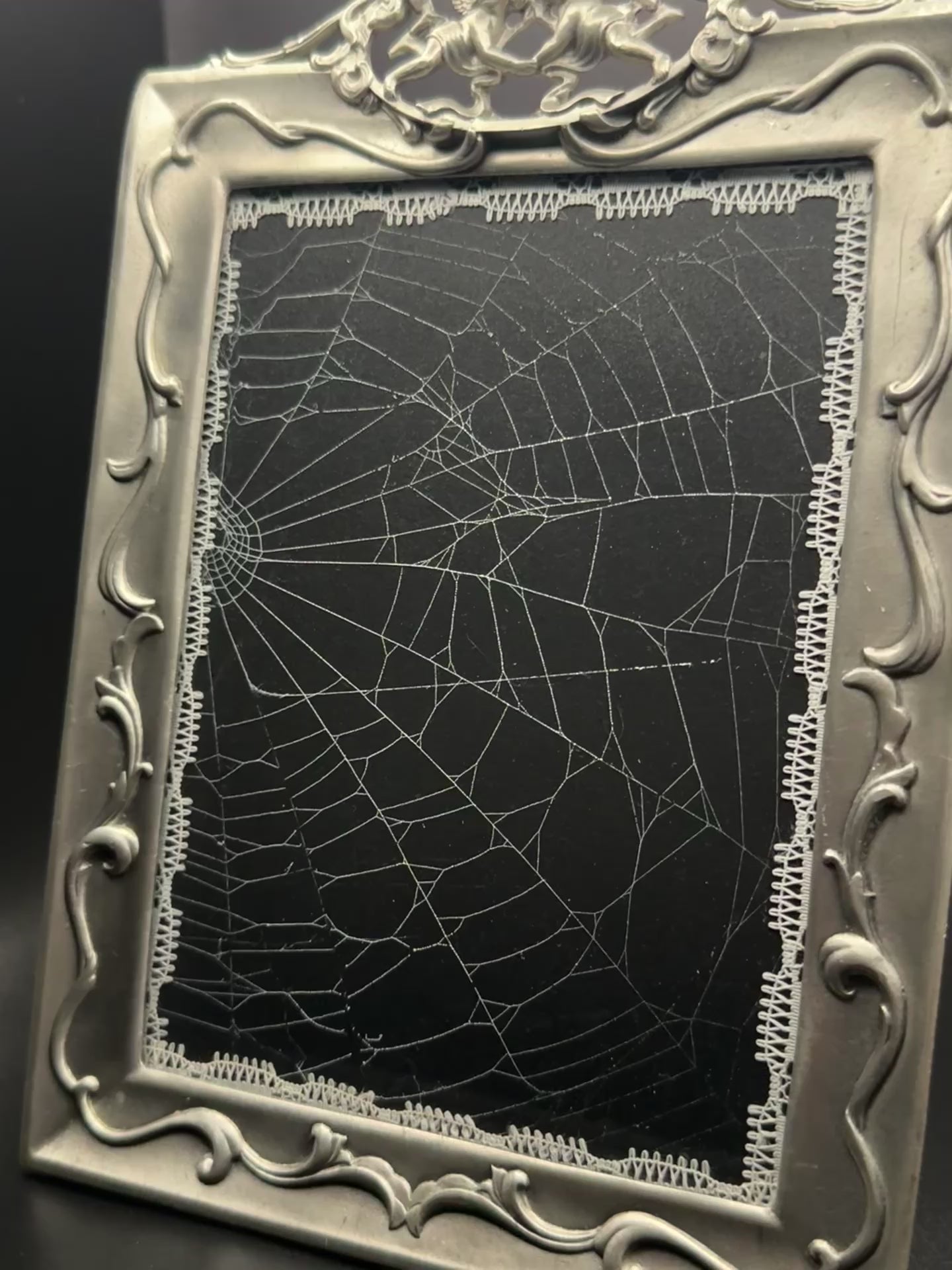 Victorian Cherub Spiderweb Frame | Handmade